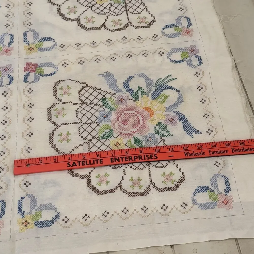 Crossstitch Panel With 6 Blocks Finished (2 Total)